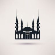 Mosque building a religious symbol vector icon