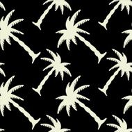 Seamless pattern with silhouettes coconut palm trees N26