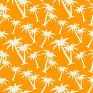 Seamless pattern with silhouettes coconut palm trees N27