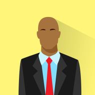 Businessman African American Race Profile Icon Bold Male Portrait