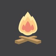 Vector icon of bonfire N3