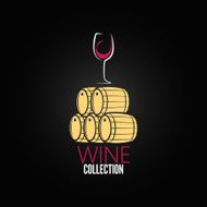 wine glass cellar barrel design background