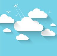 Cloud theme vector background N4