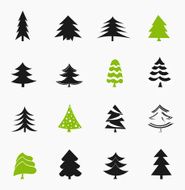 Christmas trees icons