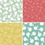 Fruits and Berry seamless pattern