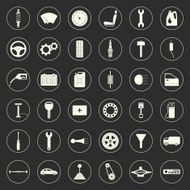 Car service icons set N3