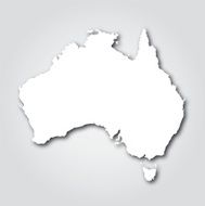 Australia Silhouette White