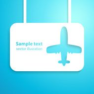 Air plane applique background Vector illustration Aircraft