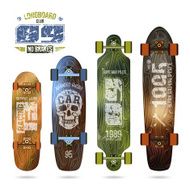 Trendy print on a longboard N2