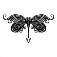 Vector Beautiful Dragonfly Exotic Insect N3
