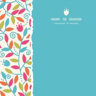 Colorful Branches Square Torn Frame Seamless Pattern Background