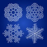 set of vector snowflakes N3