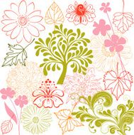 Decorative floral set