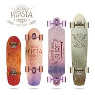 Trendy print on a longboard N4