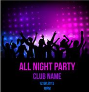 Disco party poster background N3