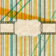 Vintage scratch background with film frame Vector Eps 10