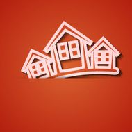 Vector background Orange icon applique Eps10 N19