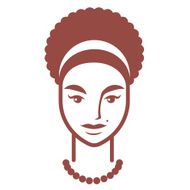 simple portrait of chubby girl with curly hair N2