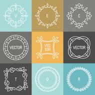 Vector set of trendy logo design elements N2