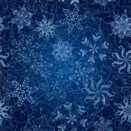 Snowflakes seamless Christmas background