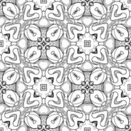 Vector Seamless Monochrome Abstract Pattern N50