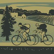 Bicyclists traveling around the country