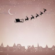 Vector Santa Claus coming to City N5