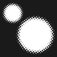 Halftone Circle Shapes On Black