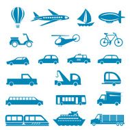 Simple Silhouette Modes Of Transportation Icon Set N6