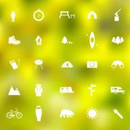 Set of camping icons N4