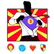 Superhero Tearing His Shirt
