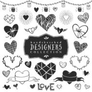 Vintage decorative hearts collection N2