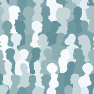 Seamless pattern of people silhouettes N10