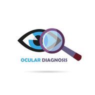 Ocular diagnostics symbol design vector illustration