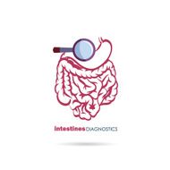 Intestines diagnostics symbol design vector illustration N2