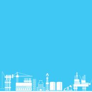 industry on blue background N2