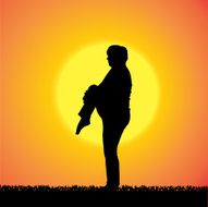 Vector silhouette of woman N549