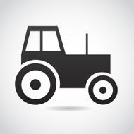 Tractor icon isolated on white background