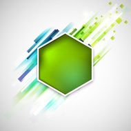 Abstract technology modern label with wind lines N2