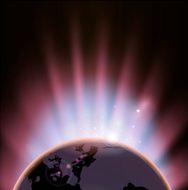 Eclipse globe concept background