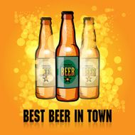Background with the beer bottle