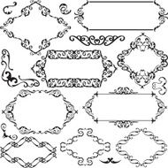 Victorian swirl ornate art set
