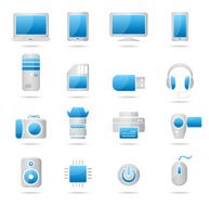 Electronics and Hardware - blue-gray icons