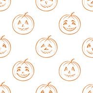 Pumpkins Jack O Lantern seamless background