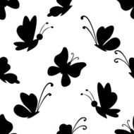 Background butterflies silhouettes