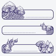 Set of old fashioned labels