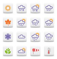 Weather and seasons icon set