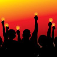 Concert Scene with Lighters