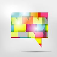 Brain with speech bubbles Colorful speak and dialog N2