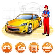 Mechanic in auto repair shop